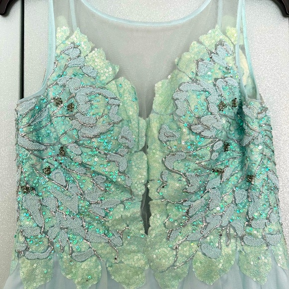 PBasix Black Label Teal Open Back Dress Size 2 (X-Small) - Picture 3 of 10